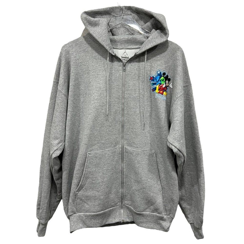 Disneyland Hoodie Full Zip Sweatshirt size L 2012 Mickey‎ and Friends Jacket NWT